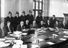 View: s32935 The Watch Committee, Sheffield City Council in session in the Town Hall Committee room, Pinstone Street