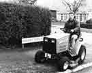 Council grass cutting machine at Barnet Avenue, Ecclesall