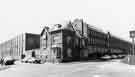 Junction of Pear Street and Pomona Street, Sharrow showing Bow Works, (right) formerly belonging to James Chesterman and Co. Ltd. (latterly Rabone Chesterman Ltd.), steel manufacturers and Norwich Union Insurance