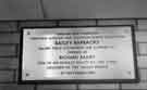 Opening plaque put up by the Yorkshire and Humberside Territorial Auxiliary and Volunteer Reserve Association for the new Bailey Barracks, Greenhill Parkway
