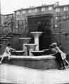 Fountain made from grindstones, Netherthorpe Flats, off Jericho Street Fountain made from grindstones, Netherthorpe Flats, off Jericho Street