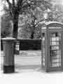 Post box and telephone kiosk, The Green, Southey