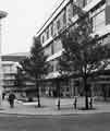 View: s33484 Cole Brothers (latterly John Lewis) at junction of Barkers Pool and Cambridge Street showing the War Memorial (left)