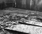 Gravestones during the demolition of Howard Street Congregational Chapel