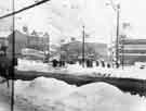 Bridge Street and The Wicker under snow