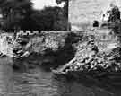 Sheffield Flood of 1958: Collapsed retaining wall at Beauchief Hotel, Abbeydale Road South 