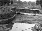 Sheffield Flood of 1958: Damage to footbridge in Millhouses Park