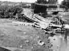 Sheffield Flood of 1958: Destroyed footbridge at Millhouses Park