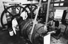 Tilt hammer at Abbeydale Works, former premises of W. Tyzack, Sons and Turner Ltd., manufacturers of files, saws, scythes etc., prior to restoration and becoming Abbeydale Industrial Hamlet Museum 