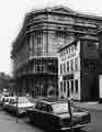 Telephone Buildings, corner of West Street, Pinfold Street and Holly Street as seen from Trippet Lane showing Walter Trickett and Co. Ltd., spoons, forks and cutlery, Anglo Works, No. 23 Trippet Lane and corner of Holly Street and West Bank Lane