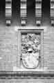 View: s34529 Coat of Arms of the Lord of Hallamshire carved over the entrance of the Norfolk drill hall, Edmund Road