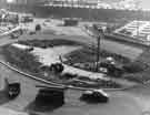 Construction of Sheaf Square roundabout looking towards Sheffield Midland railway station