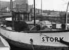 Ex customs boat 'Stork' at the Sheffield Canal Basin