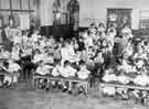 Infants having school meals