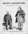 Caricature entitled 'Artistic exaggerations'. A transformation Archdeacon Senior and Lord Mayor Eyre.