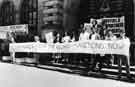 View: s35356 Sheffield Anti-Apartheid Movement demonstration outside the Town Hall, Pinstone Street