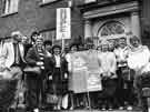 Protest at Westbrook House, No.137 Sharrow Vale Road, Nether Edge by health workers against privatisation