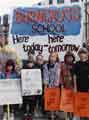 View: s35375 Protest against the closure of schools outside the Town Hall, Pinstone Street