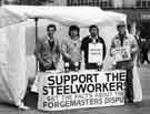 Protest on Fargate during the Sheffield Forgemasters strike