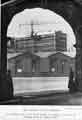 View: s35424 View of the construction of the College of Technology and Commerce (latterly Sheffield Polytechnic) as seen from the Sheffield Midland railway station, Sheaf Street