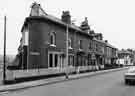 Nos. 51 - 65 Alderson Road, Highfield at junction with Woodhead Road showing No. 69 The Golden Lion public house