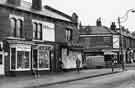 Antique dealers on Abbeydale Road looking towards the junction with Chippinghouse Road, showing (left) Oriel Antiques and (right) Abbey Antiques (No.223)