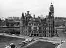 Elevated view of the Town Hall and Peace Gardens at junction of Surrey Street and Norfolk Street