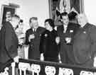 Opening of the Geographical Association HQ, possibly No.160 Solly Street, showing the Lord Mayor (2nd right) and Lady Mayoress (3rd right) Alderman John Stenton Worrall JP and Mrs. Worrall