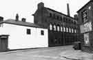View: s36062 Sheffield Paints Ltd, (formerly Ball Inn), No. 84, Green Lane (left) and James Dixon and Son, silver plate manufacturers, Cornish Place Works, Cornish Place