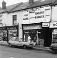 Shops on Chesterfield Road showing Horace Boldock, fish, game and poultry suppliers, (No. 754) and D.S.Green Ltd, chemist (Nos.756-758)