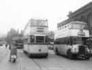 Bus and trams Nos,185 and 518 at the Corn Exchange looking towards Exchange Street Bus and trams Nos,185 and 518 at the Corn Exchange looking towards Exchange Street