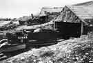 Bren carriers of the Hallamshires outside their garages in Iceland