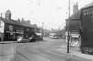 Crookes between Bute Street (left) and Coombe Road (right) showing The Old Original Grindstone Inn at 22-24 Crookes, (right edge of picture ) c.1958