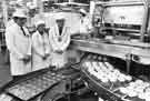 Lord Mayor, Councillor George Roy Munn (2nd right) and Lady Mayoress, Mrs Jean Munn (3rd right) visiting Fletcher's Bakery, Clay Wheels Lane, Wadsley Bridge