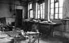 Interior of workshop at the back of No.23 Carver Street, possibly Frank Howell and Co. Ltd, tool factors 