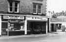 Shops on Machon Bank Road, Nether Edge showing (left to right) H. Tymand Son Ltd (No.5), butchers; Turners Bakers Ltd (No.7) and Nether Edge News, newsagents