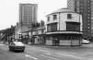 Nos.42-72 London Road,Sharrow showing Jean's Flower Boutique (centre) with Lansdowne Estate Flats (behind)