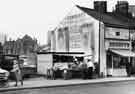 Denniff's, butchers, No.56 London Road, Sharrow showing (left) Ecclesall Vestry Hall, Cemetery Road