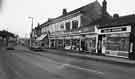 London Road at Heeley Bottom showing (right to left) No. 499 Brad's kiosk, newsagents and Matthews (Furnishers) Ltd, house furniture dealers (Nos.491-497)                   
