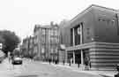 Mappin Street showing Blackwell's University bookshop (right) and University of Sheffield's Department of Applied Science building (centre)