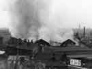 View: s39782 Fire at the Wicker Goods Station yard, Savile Street, Attercliffe