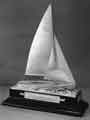 Sterling silver model yacht 'Alan Hill Reid Challenge Trophy' made by Walker and Hall Ltd Sterling silver model yacht 'Alan Hill Reid Challenge Trophy' made by Walker and Hall Ltd