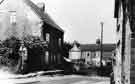 View: s40051 Cottages on Gleadless Road near to the junction with Hollinsend Road showing the old Post Office (extreme right) c.1981