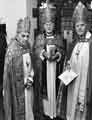 Sheffield Diocese Diamond Jubilee service showing (right) Gordon Fallows, Bishop of Sheffield and (centre) Donald Coggan, Archbishop of York Sheffield Diocese Diamond Jubilee service showing (right) Gordon Fallows, Bishop of Sheffield and (centre) Donald Coggan, Archbishop of York