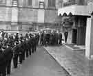 Funeral of Ben Jones, chief fire officer for Sheffield Fire Brigade (1953-1966)
