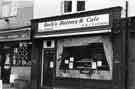 Nos.130-132 Dykes Lane, Hillsborough showing (l.to r.) Happy Shopper, off licence and grocer and Beth's buttery and cafe