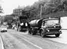 City Engineers Department lorries resurfacing Chesterfield Road