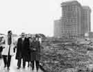 Richard Crossman MP, Minister for Housing, (second left) visiting Norfolk Park Flats