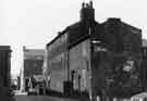 Old work shops on Carver Lane looking towards Division Street