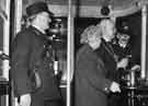 Last tram celebrations showing Lady Mayoress and Lord Mayor, Alderman Alfred Vernon Wolstenholme,